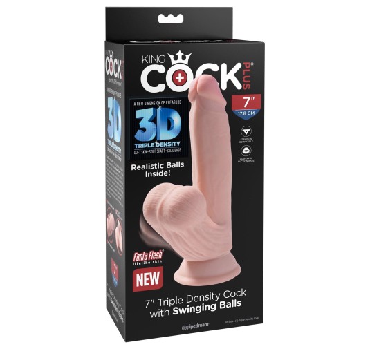 3D Cock Swinging Balls 7 Inch